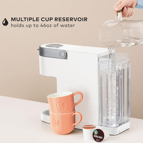 Keurig K-Slim brews 8, 10, and 12 oz at the touch of a button.