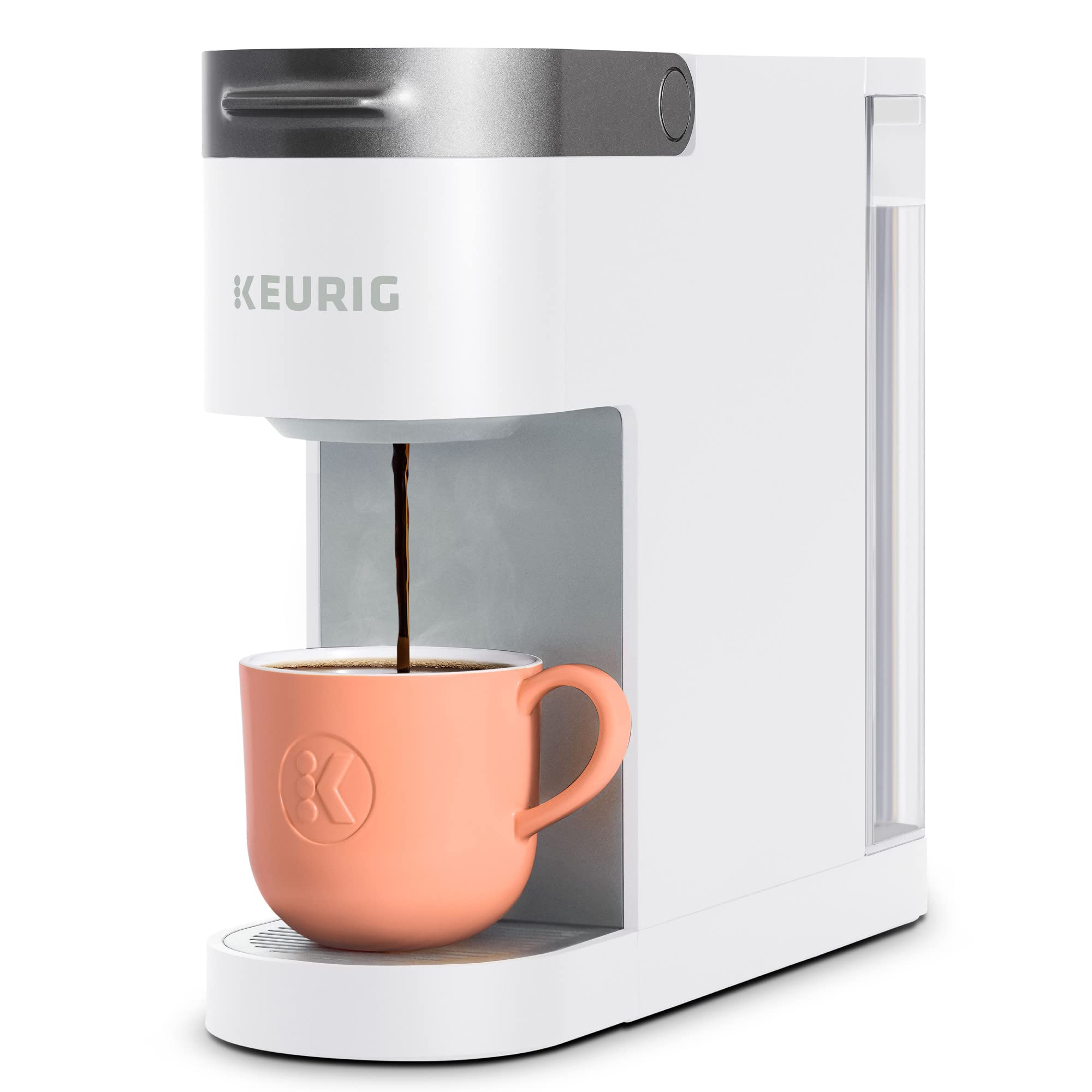Keurig K-Slim front view showing compact footprint for small spaces.