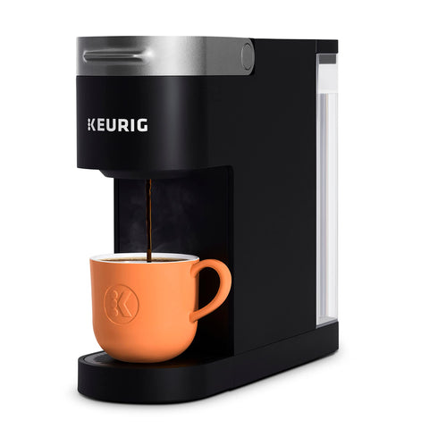 Keurig K-Slim front view, showcasing slim footprint for compact kitchens