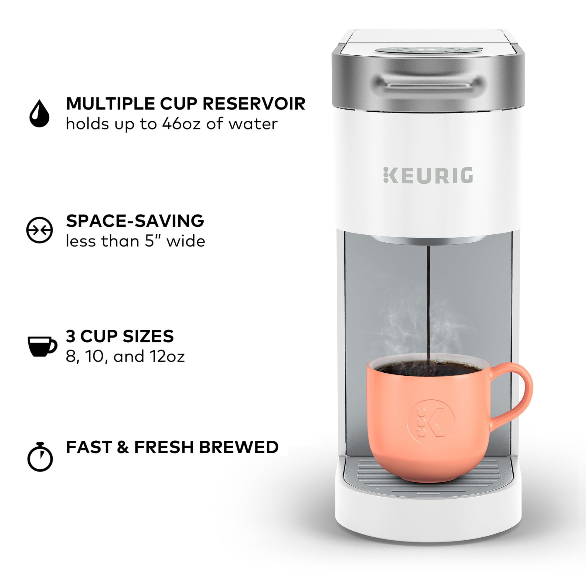 Keurig K-Slim Multistream Technology emphasizing rich aroma and flavor.