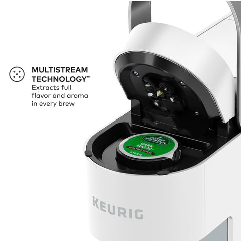 Keurig K-Slim removable 46oz reservoir for easy refills and multiple brews.