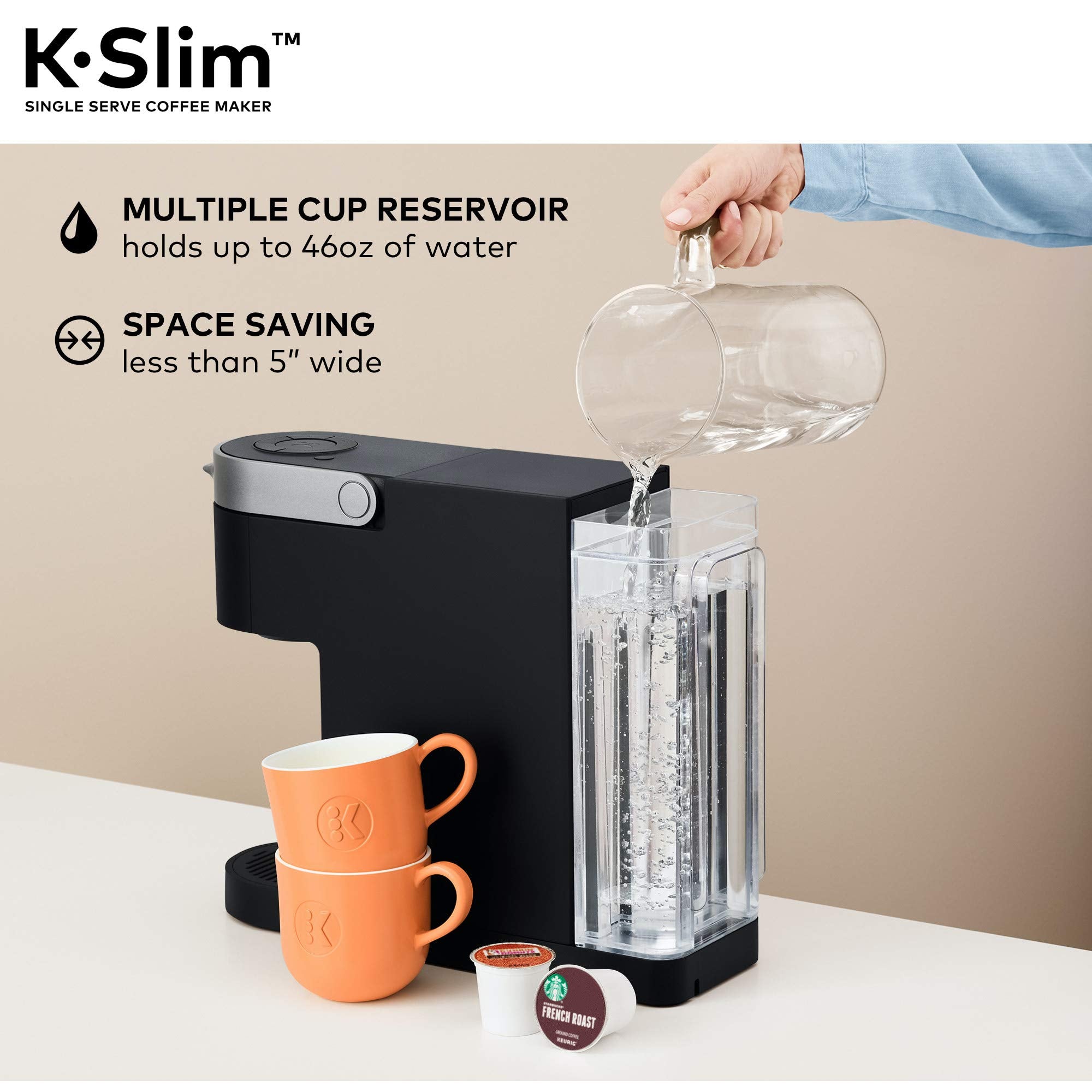 Keurig K-Slim travel mug-friendly drip tray for easy on-the-go beverages