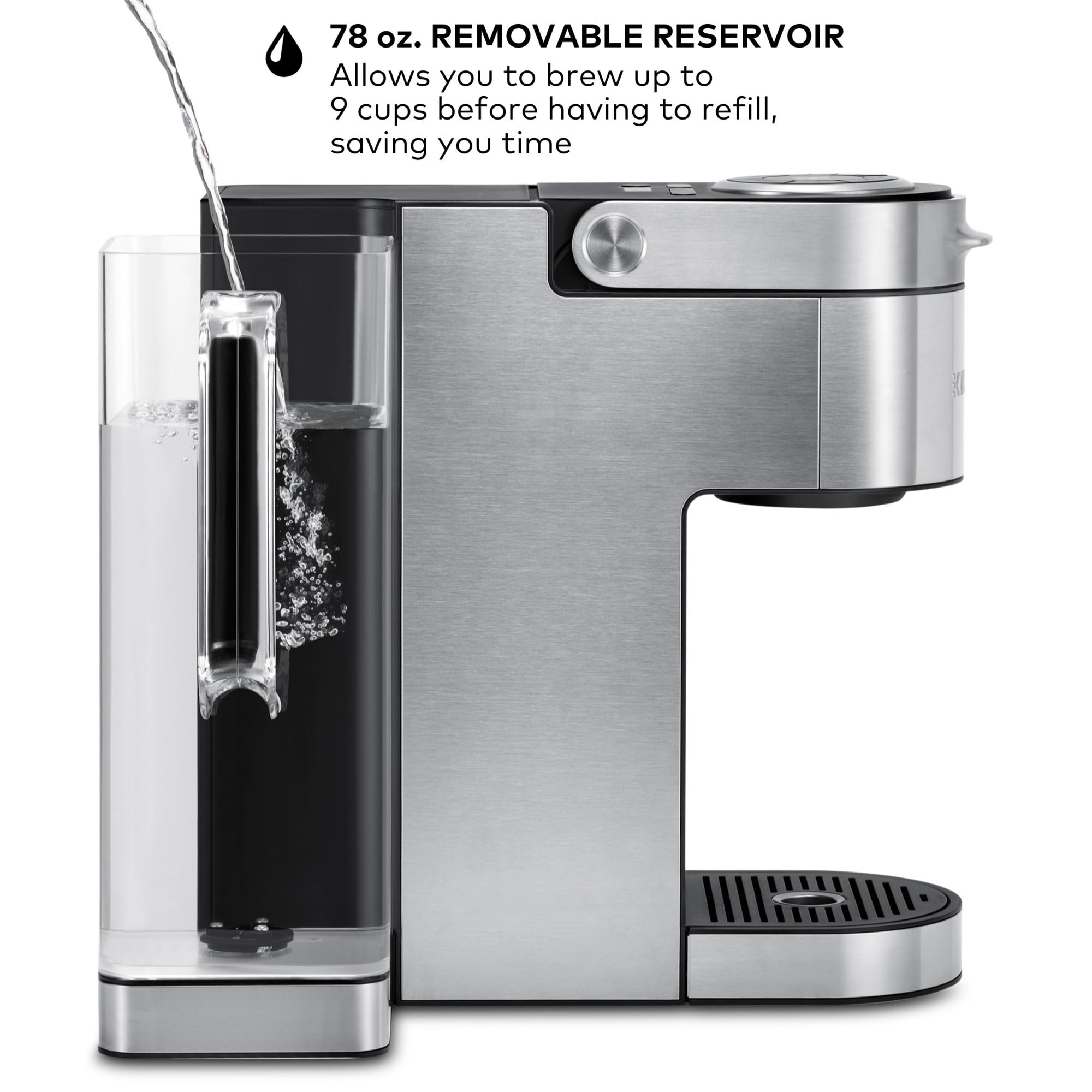 78 oz removable reservoir on Keurig K-Supreme Plus