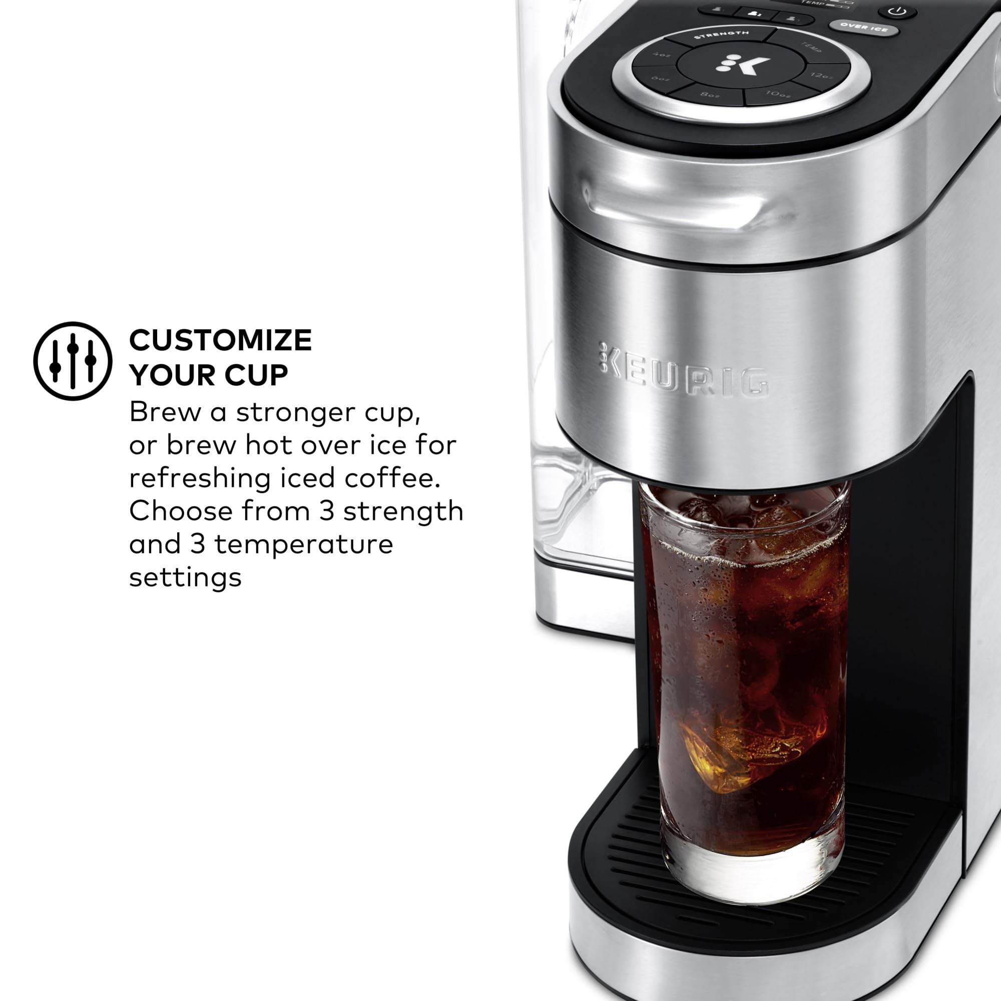 K-Supreme Plus cup sizes from 4 to 12 oz for flexibility