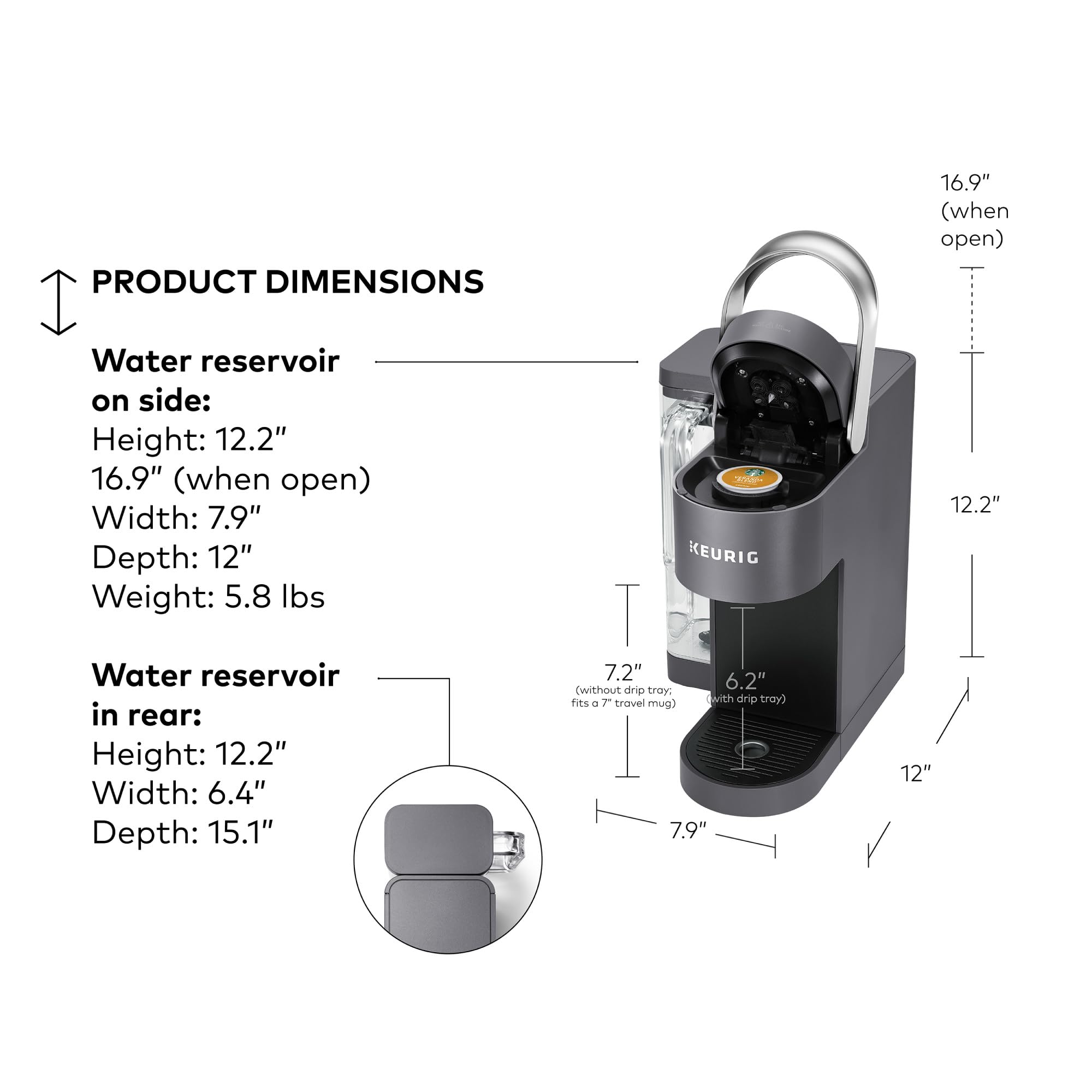 Keurig K-Supreme SMART brew over ice capability for seasonal sips.