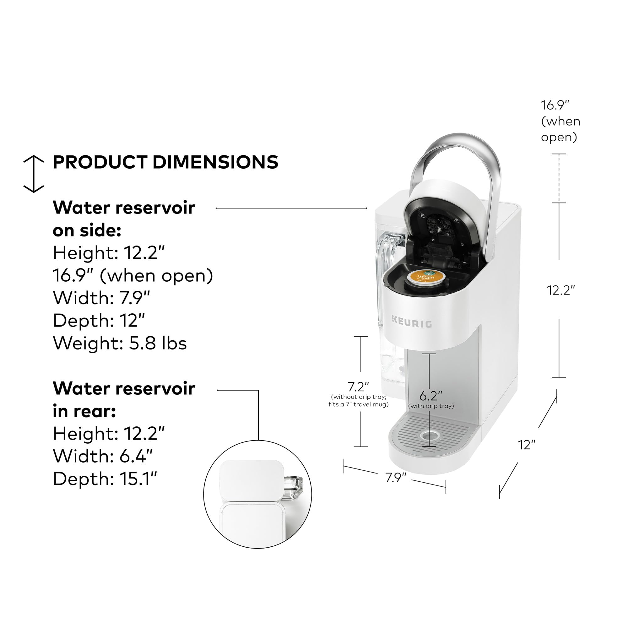Keurig K-Supreme SMART four cup sizes for different preferences.