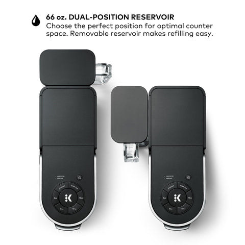 Keurig K-Supreme travel mug fit closeup for tall mugs.