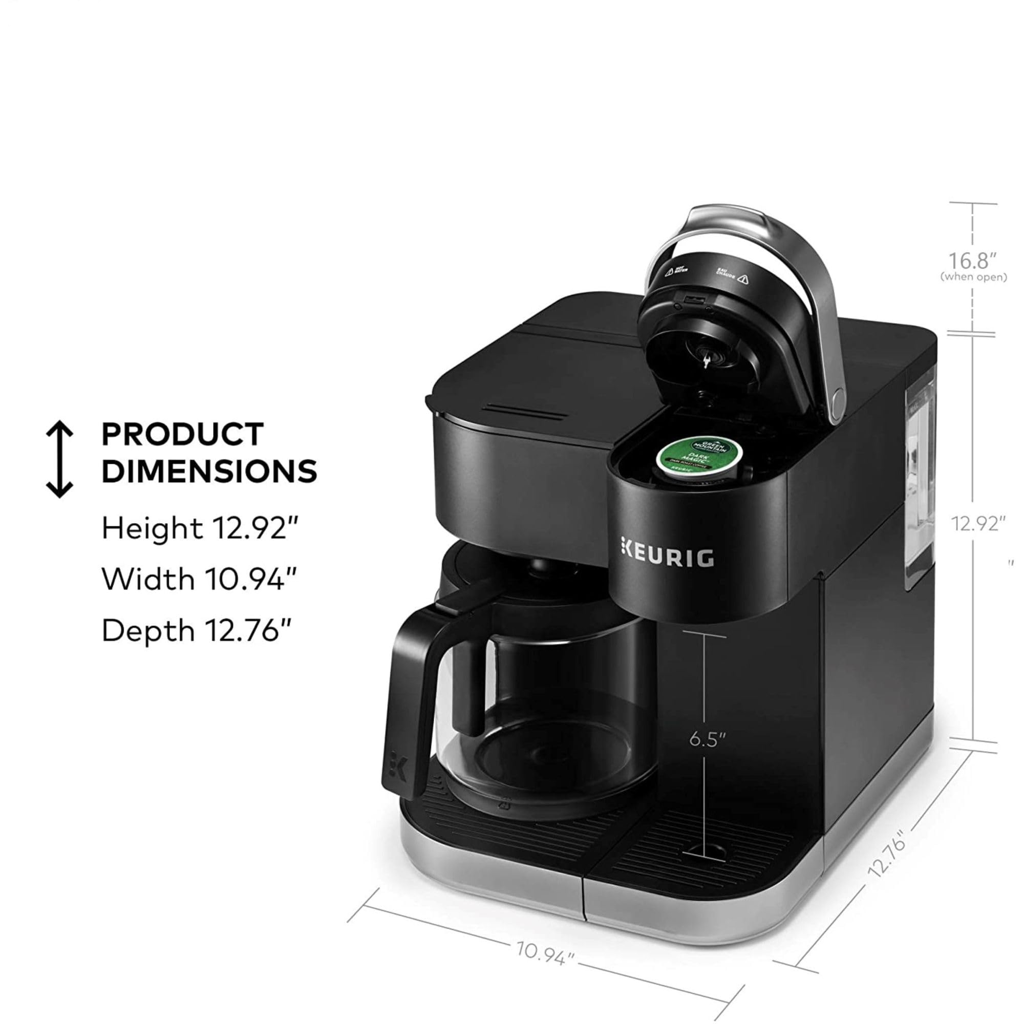 Keurig K-Duo 12-cup carafe keeps coffee warm