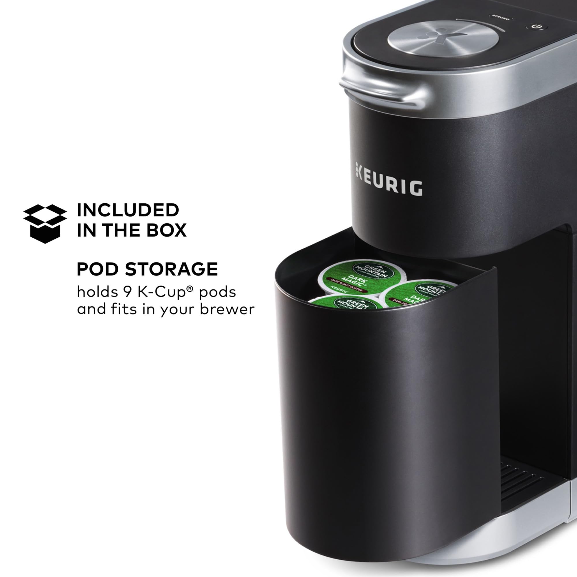 Keurig K-Mini Plus removable drip tray for travel mugs.