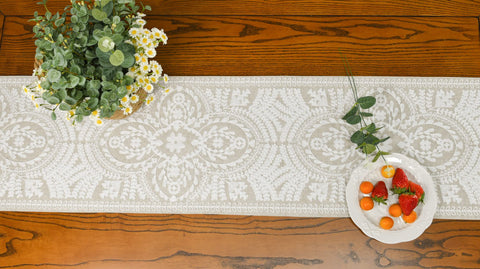 KEVA dining table setup with 13x72 inch runner.