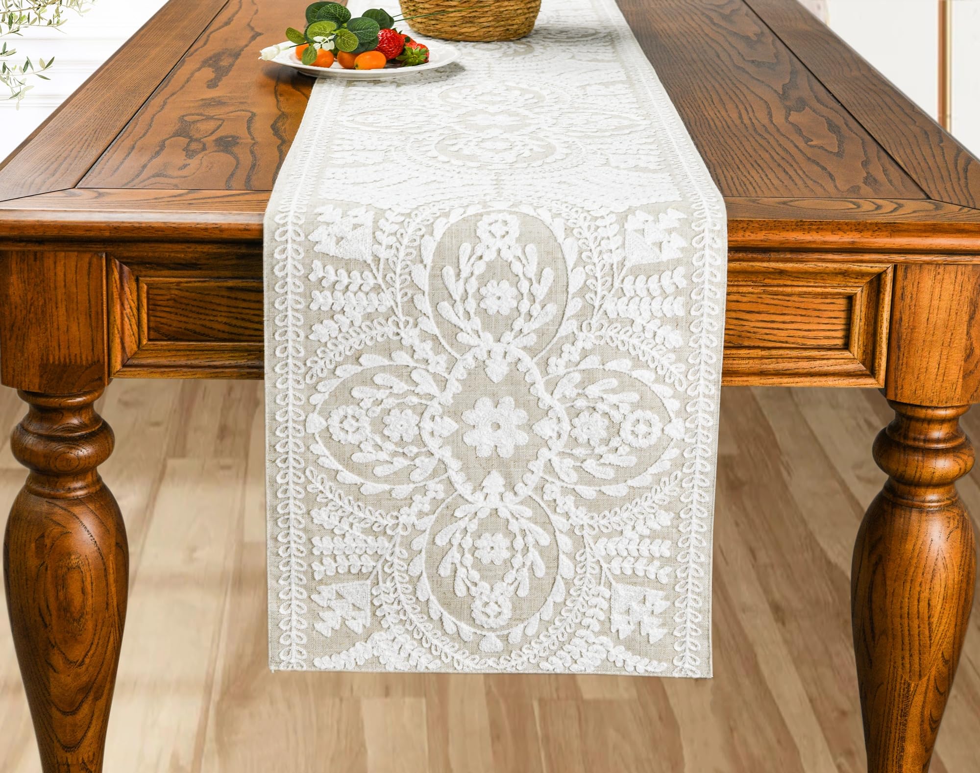 KEVA linen wrinkles and steam guidance for neat look.