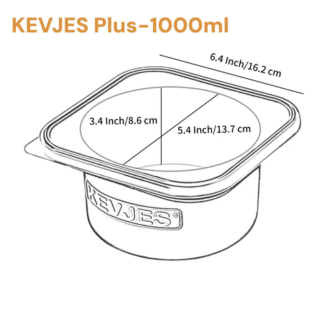 KEVJES Plus dishwasher-safe silicone dough box for easy cleaning