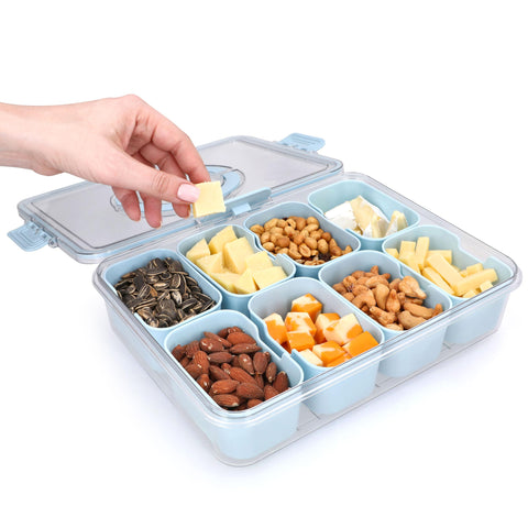 Keyvoz Snackle Box handle enables easy transport during travel and outings.