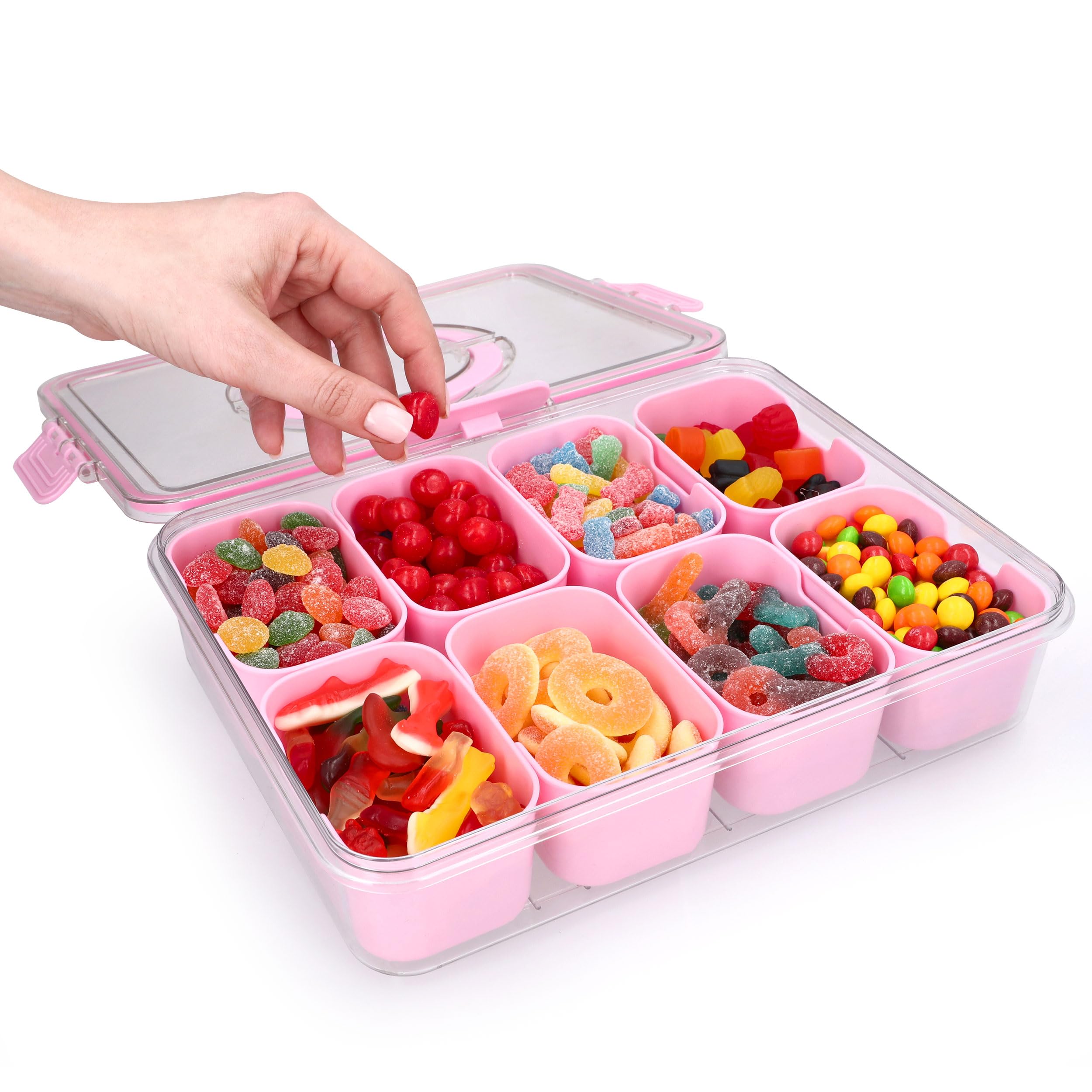 Keyvoz Snackle Box handle enables convenient portability for on-the-go meals.