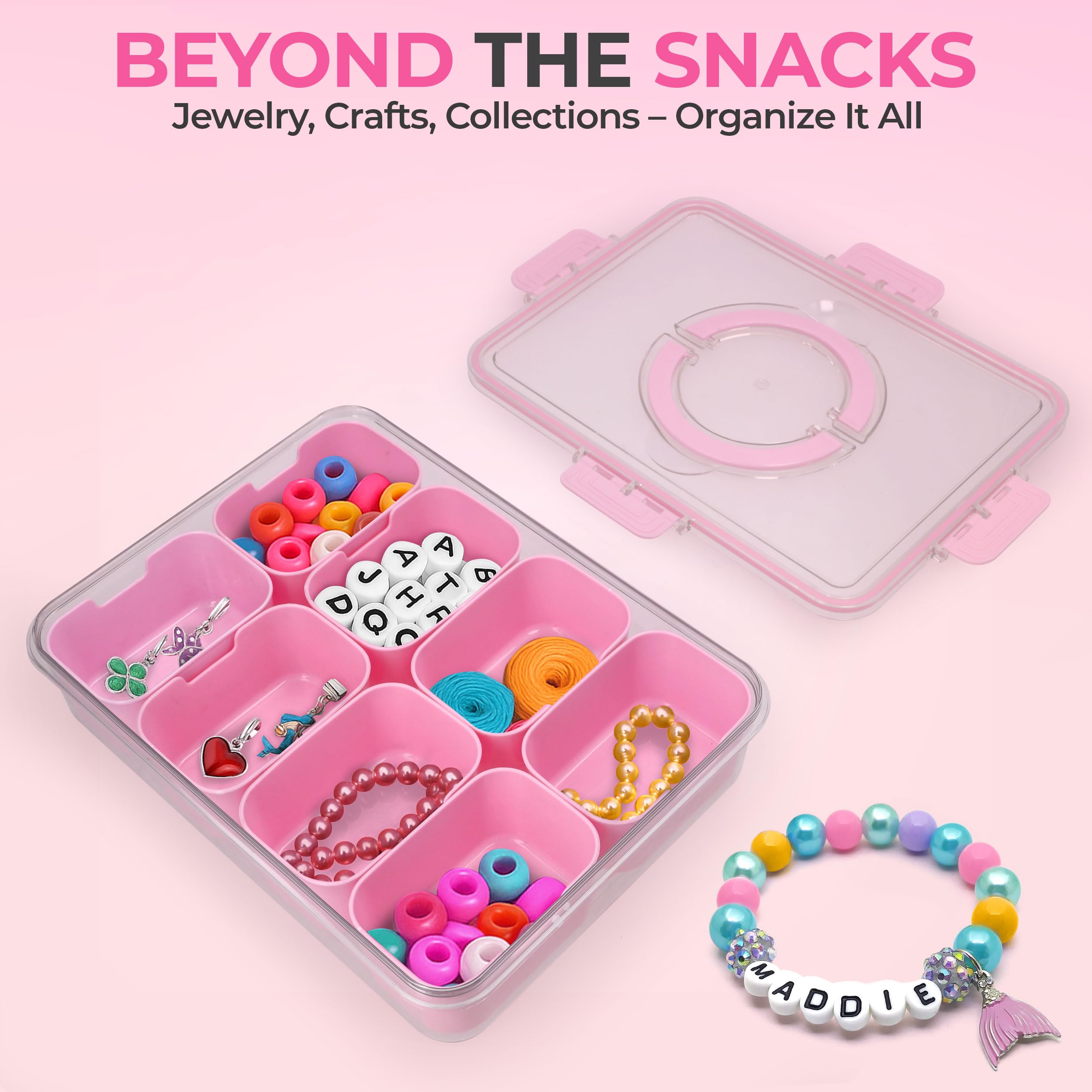 Lid-secure design protects contents during travel and everyday use.