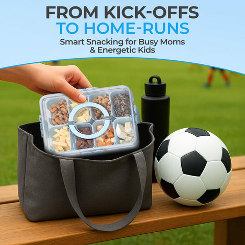 Keyvoz Snackle Box lightweight design makes carrying snacks effortless during activities.