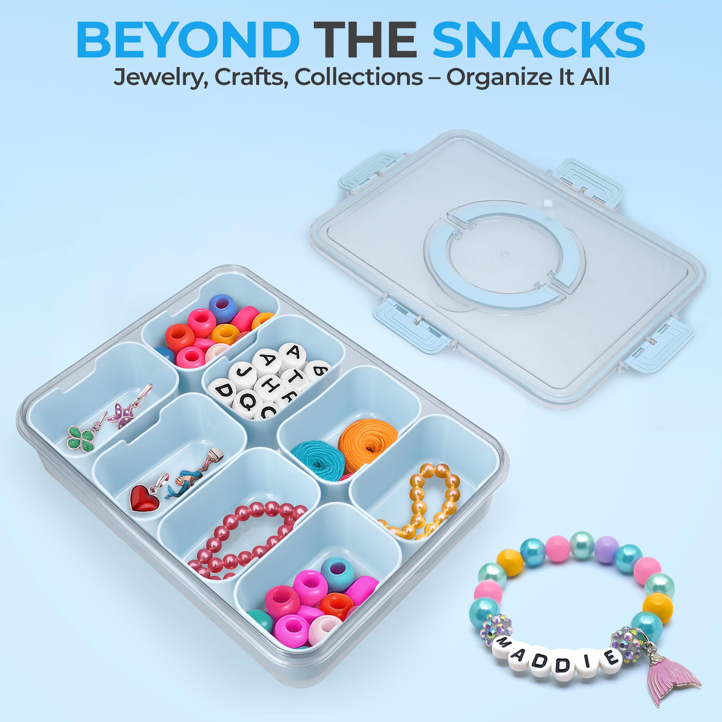 Keyvoz Snackle Box versatile storage fits multiple snack types for any event.