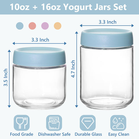 KEYWING 10oz jar with lid convenient for snacks and on-the-go meals