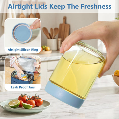 KEYWING airtight lid with silicone gasket keeps contents fresh