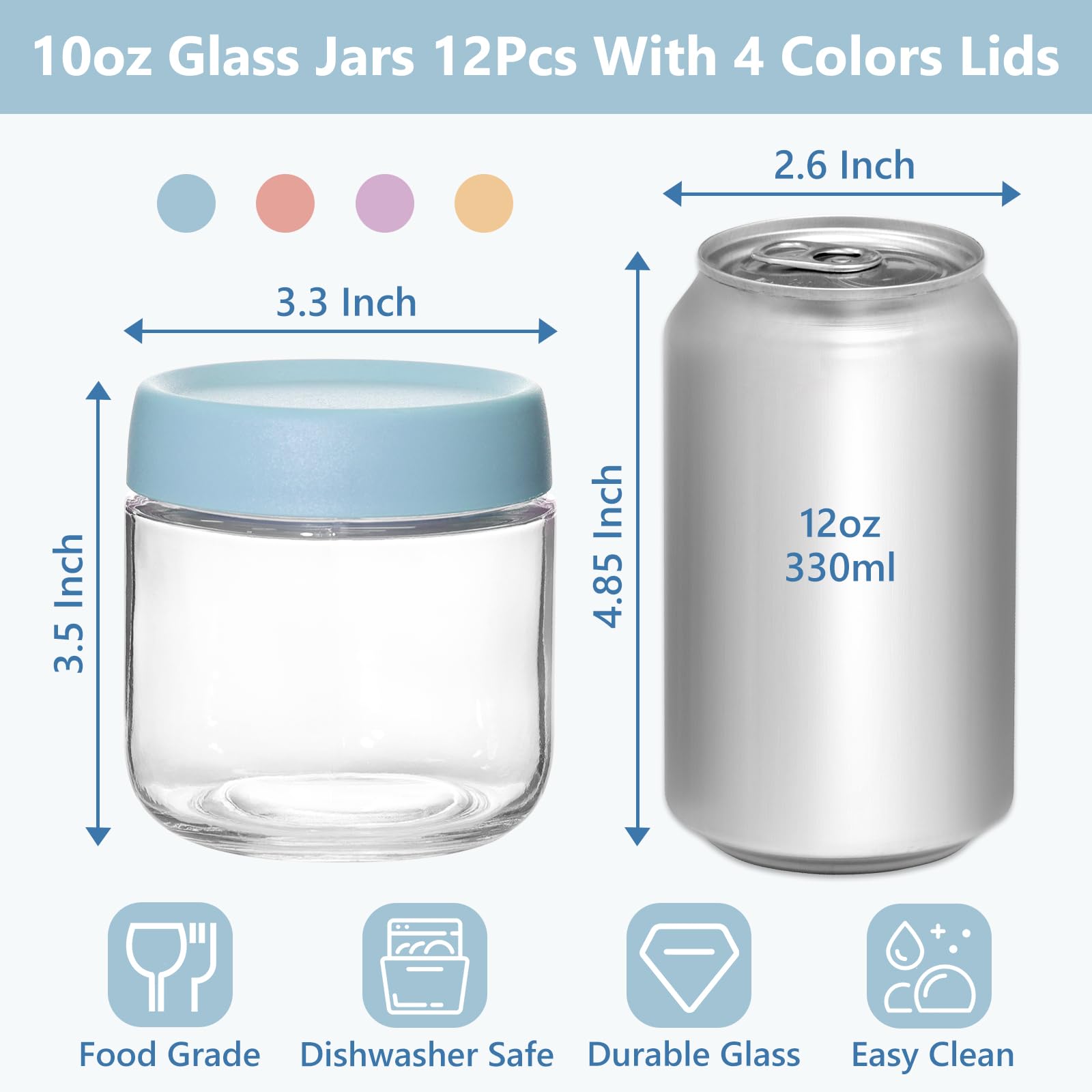 KeyWING BPA-free glass mason jar with airtight lid for freshness.