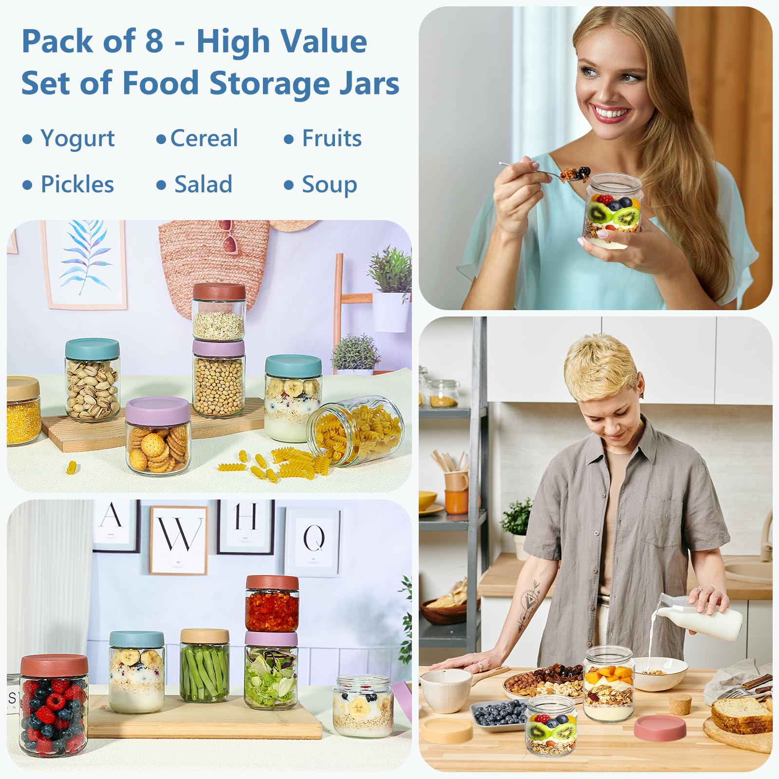 KEYWING jars suit yogurt parfaits, overnight oats, and snacks