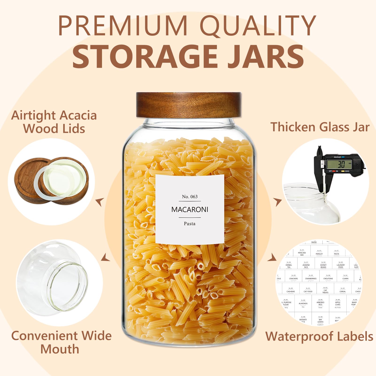 KeyWING wide-mouth jar makes filling and cleaning bulk ingredients easy