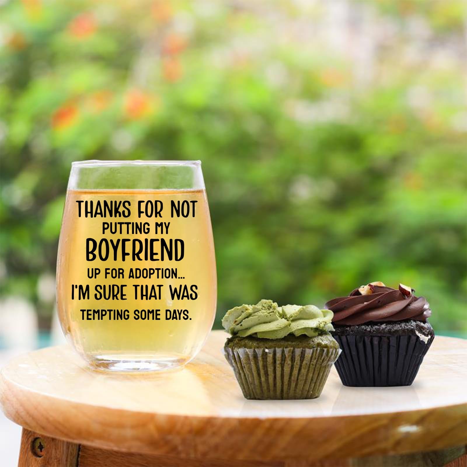 KFK stemless-wine-glass birthday gift for mother-in-law—stylish and durable.