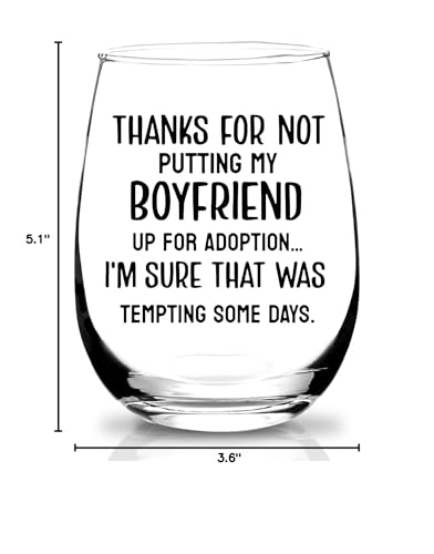 KFK stemless-wine-glass retirement gift for mother-in-law—premium design.