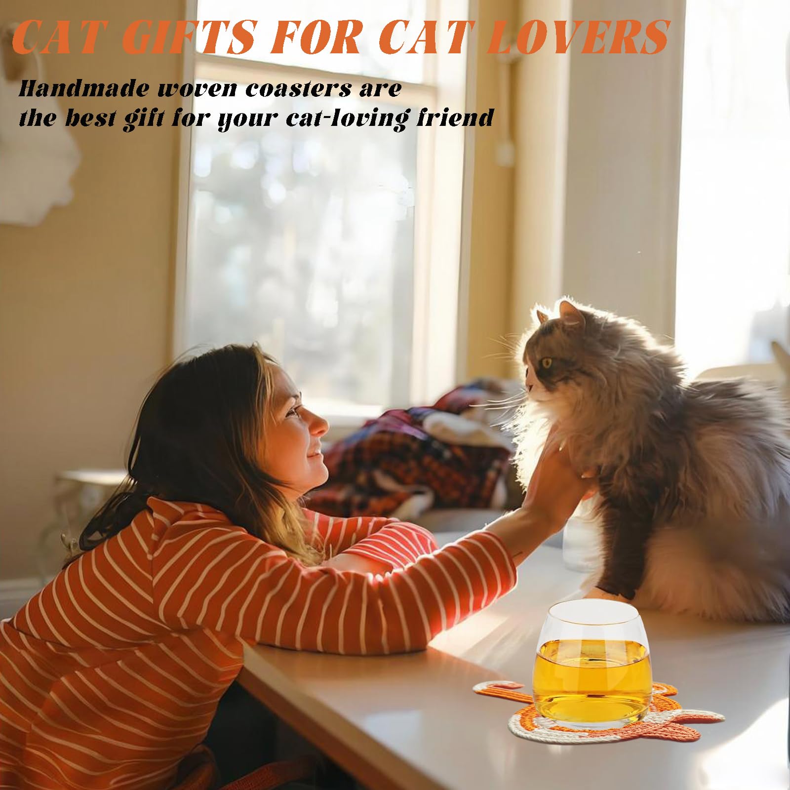 KHEXMNB cat coaster table protection keeps tabletops scratch-free.