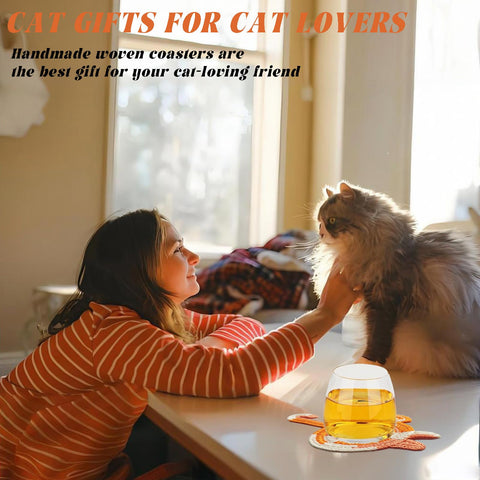 KHEXMNB cat coaster table protection keeps tabletops scratch-free.