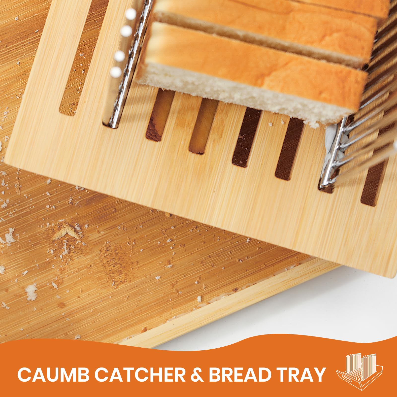 KHINYA bread slicer includes a free stainless steel knife