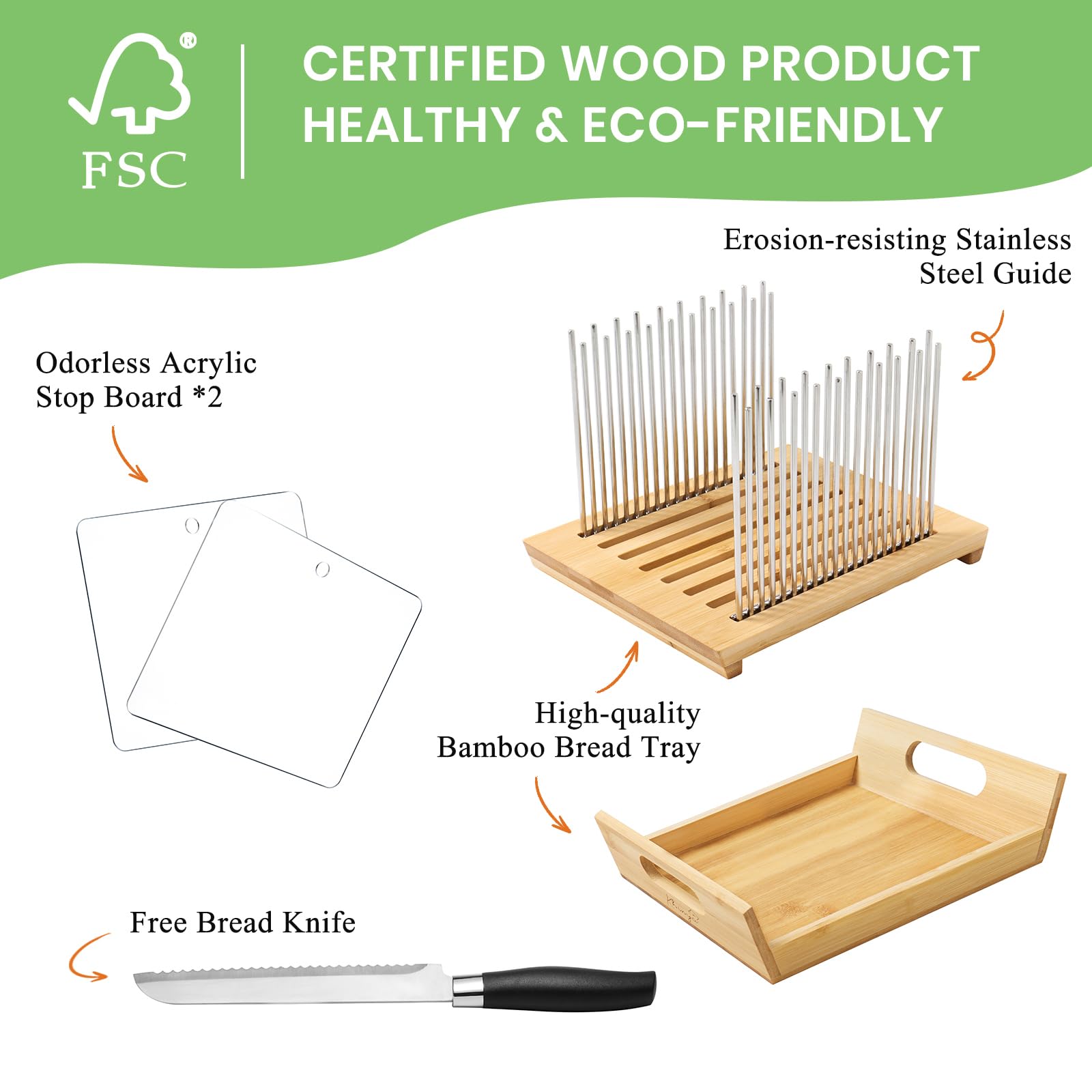 KHINYA premium materials with bamboo tray and rust-proof steel guides