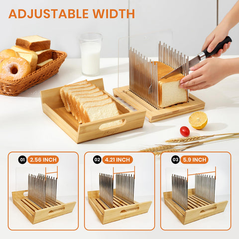KHINYA three width settings for loaf, toast, and muffins