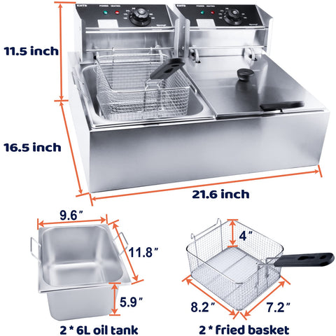 KHTD convenient hanging basket hook for draining excess oil