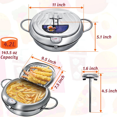 KHTD 11-inch deep fryer pot ideal for small batches