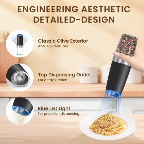 Kiaryuoll gravity grinders dispensing from the top outlet