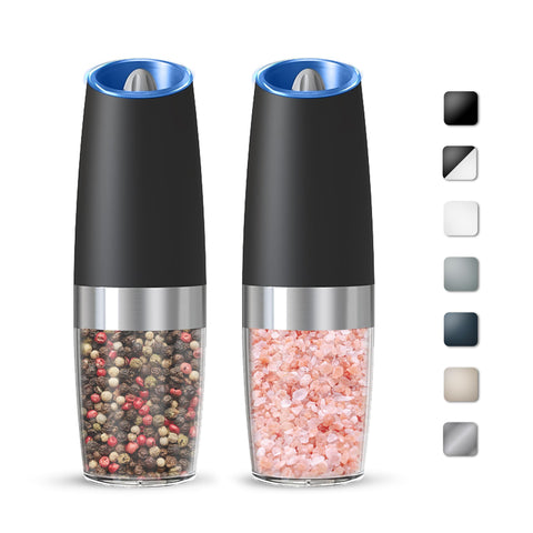 Kiaryuoll gravity salt grinder with blue LED for night use