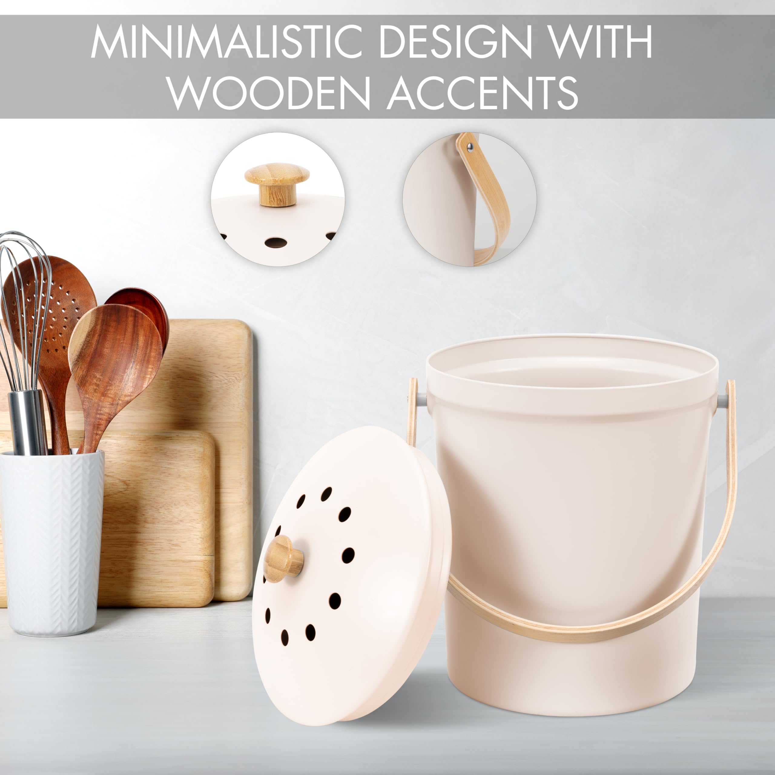 KIBAGA beige design with wooden accents suits modern kitchens