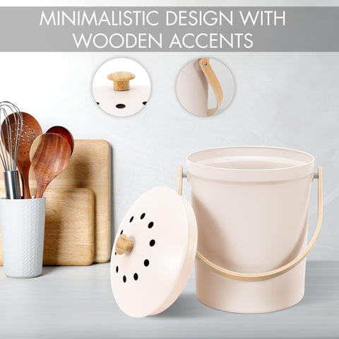 KIBAGA beige design with wooden accents suits modern kitchens