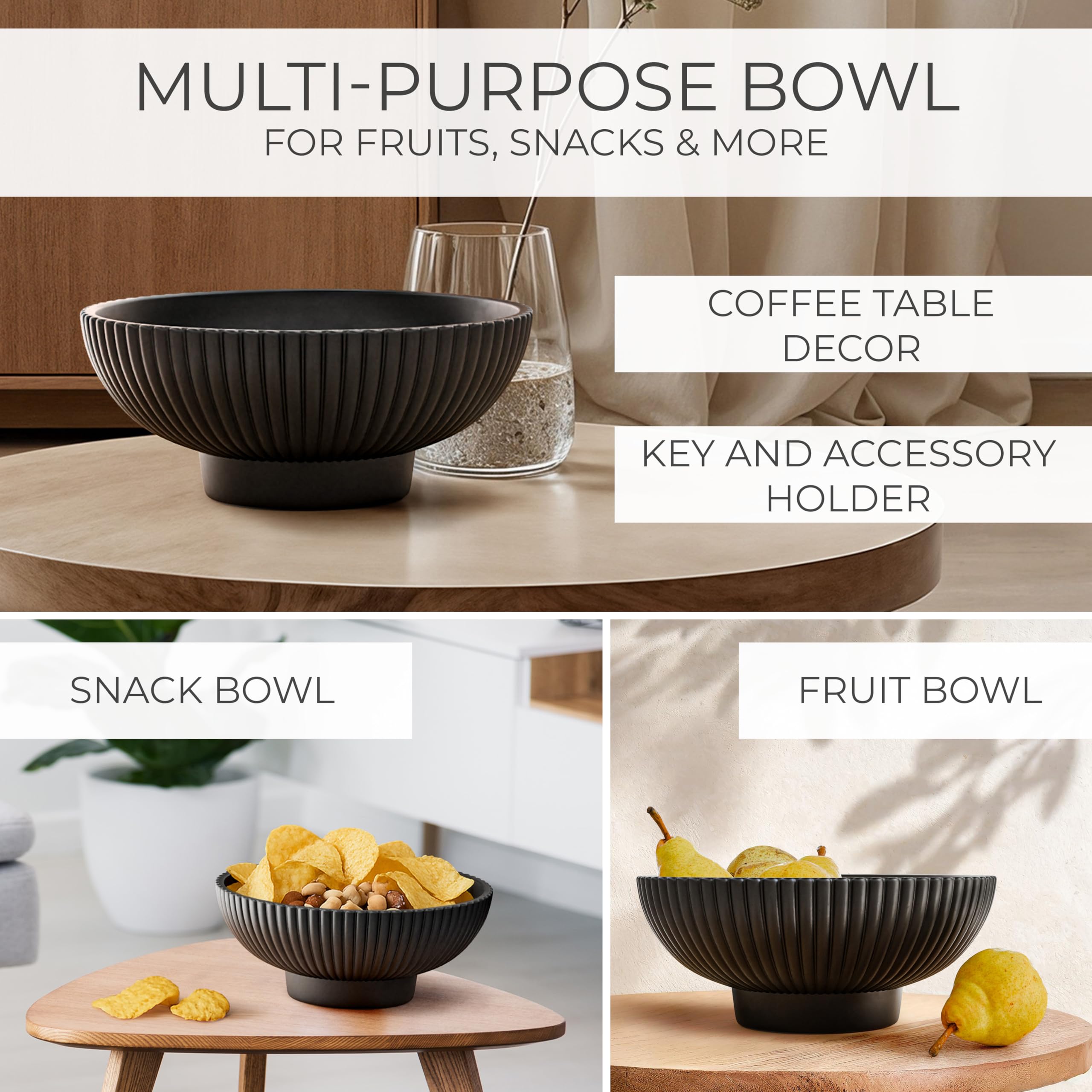 KIBAGA decorative bowl with food-safe finish on display