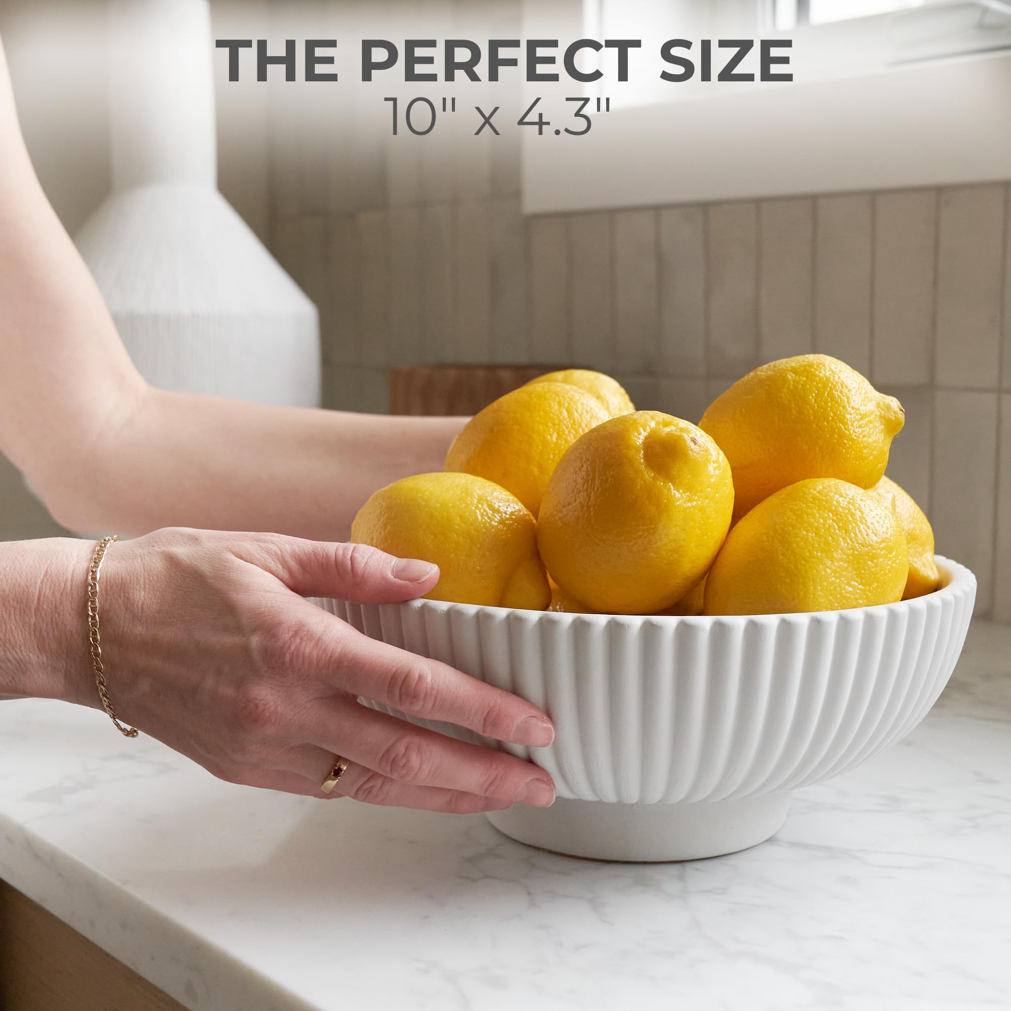 KIBAGA decorative bowl complements modern kitchens for counter displays