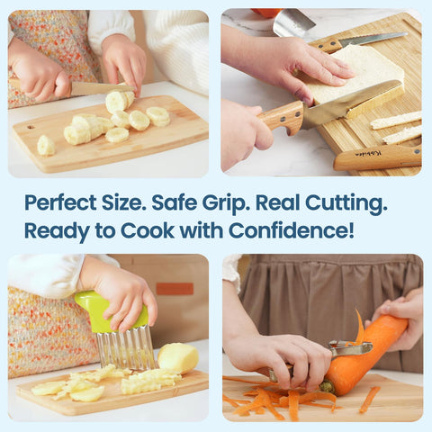 Kibbidea crinkle cutter adds fun shapes while teaching safe handling.