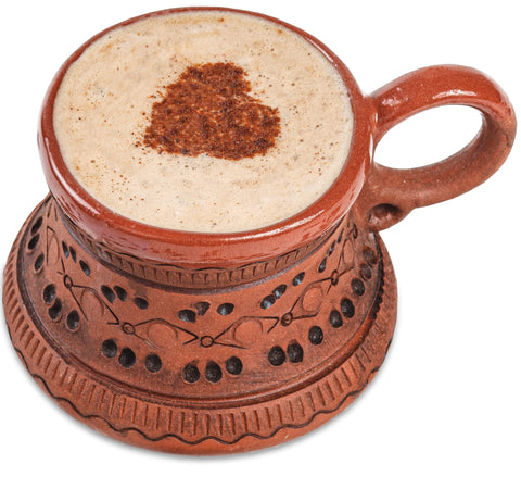 KIBS Potbelly mug with blue pattern, ideal for comforting morning coffee