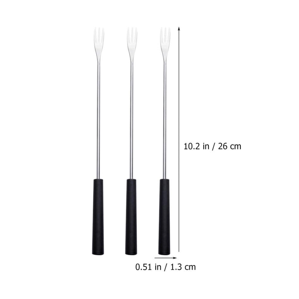 Kichvoe fruit dessert forks highlight long reach for safe serving