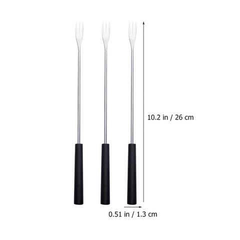 Kichvoe fruit dessert forks highlight long reach for safe serving