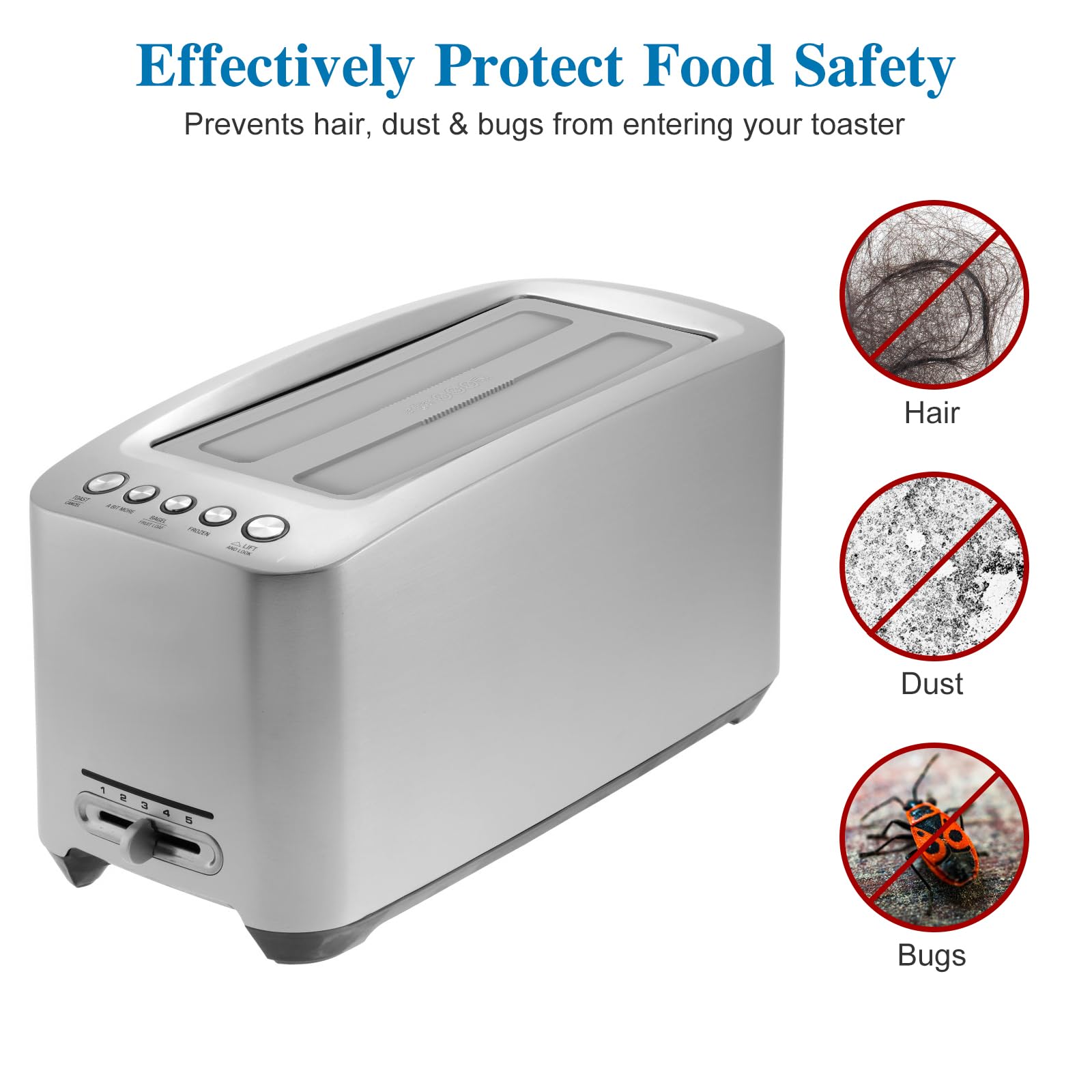 Kichvoe kitchen dust cover safeguards your toaster on crowded counters.