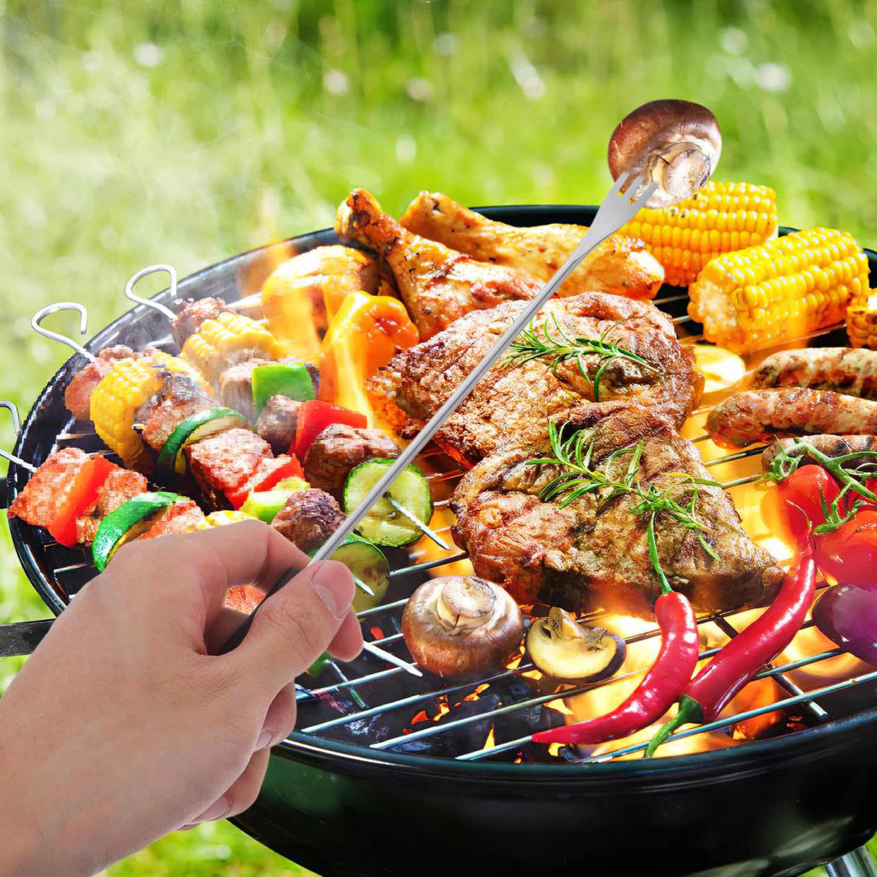Kichvoe long-handle fondue forks durable and easy to clean