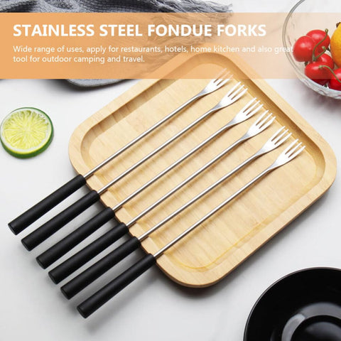Kichvoe portable stainless steel fondue forks for gatherings