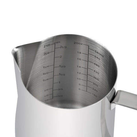 Kichwit measuring cup showing inside markings for easy, precise readings.