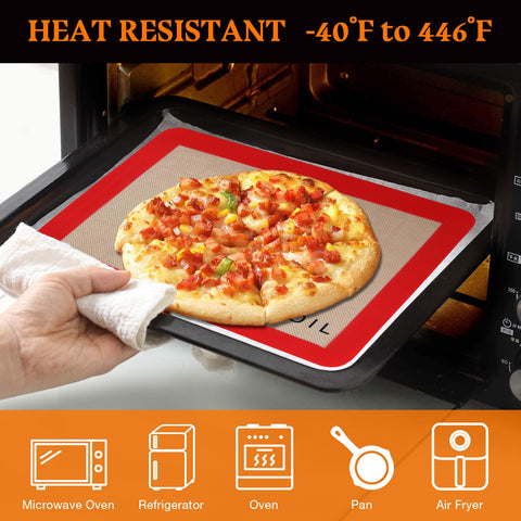 KICKOIL reinforced fiberglass mesh mat delivers durability and wrinkle-free baking results.
